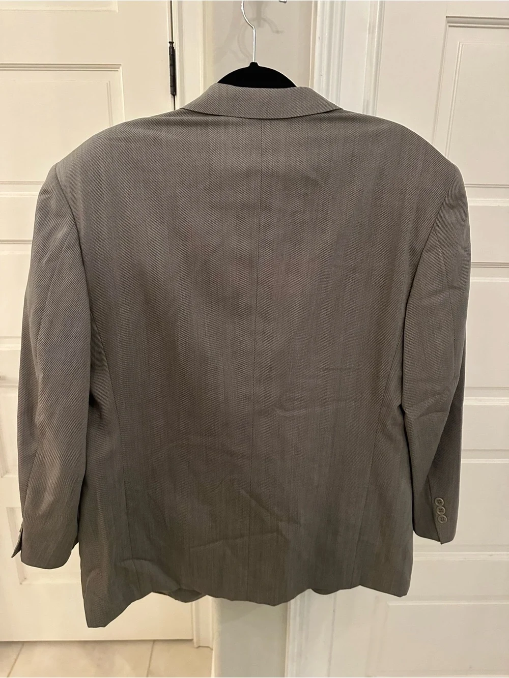 Canali 100% Wool Blazer Mens 54 S EU 44 S US Grey Micro Stripe 3 Button Italy